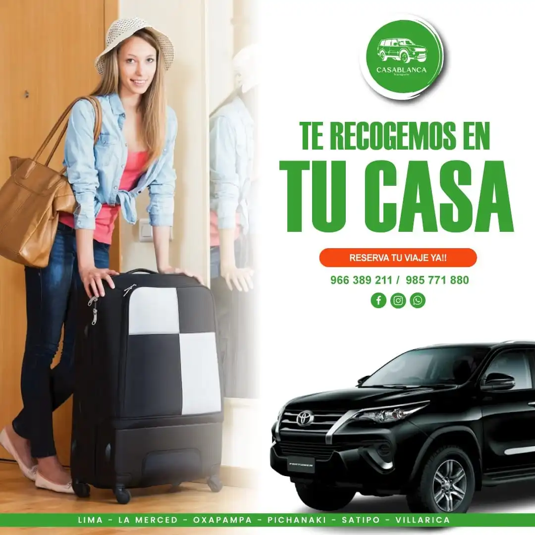 Servicio Recojo en tu Casa - Transporte Casablanca